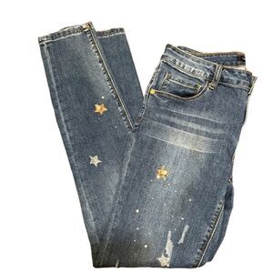 Romeo & Juliet Couture Sequined Star Jeans Medium Wash Size Medium